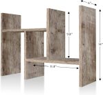 Jerry & Maggie - Desktop Organizer Office Storage Rack Adjustable Wood Display Shelf - Free Style Double H Display - True Natural Stand Shelf - Black - Image 3